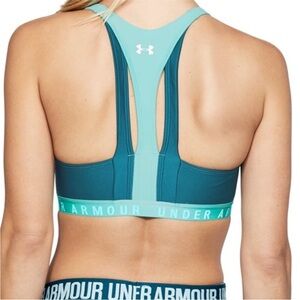 UA Cutout Strap Sportlette Sports Bra Teal/Aqua Fitted XS